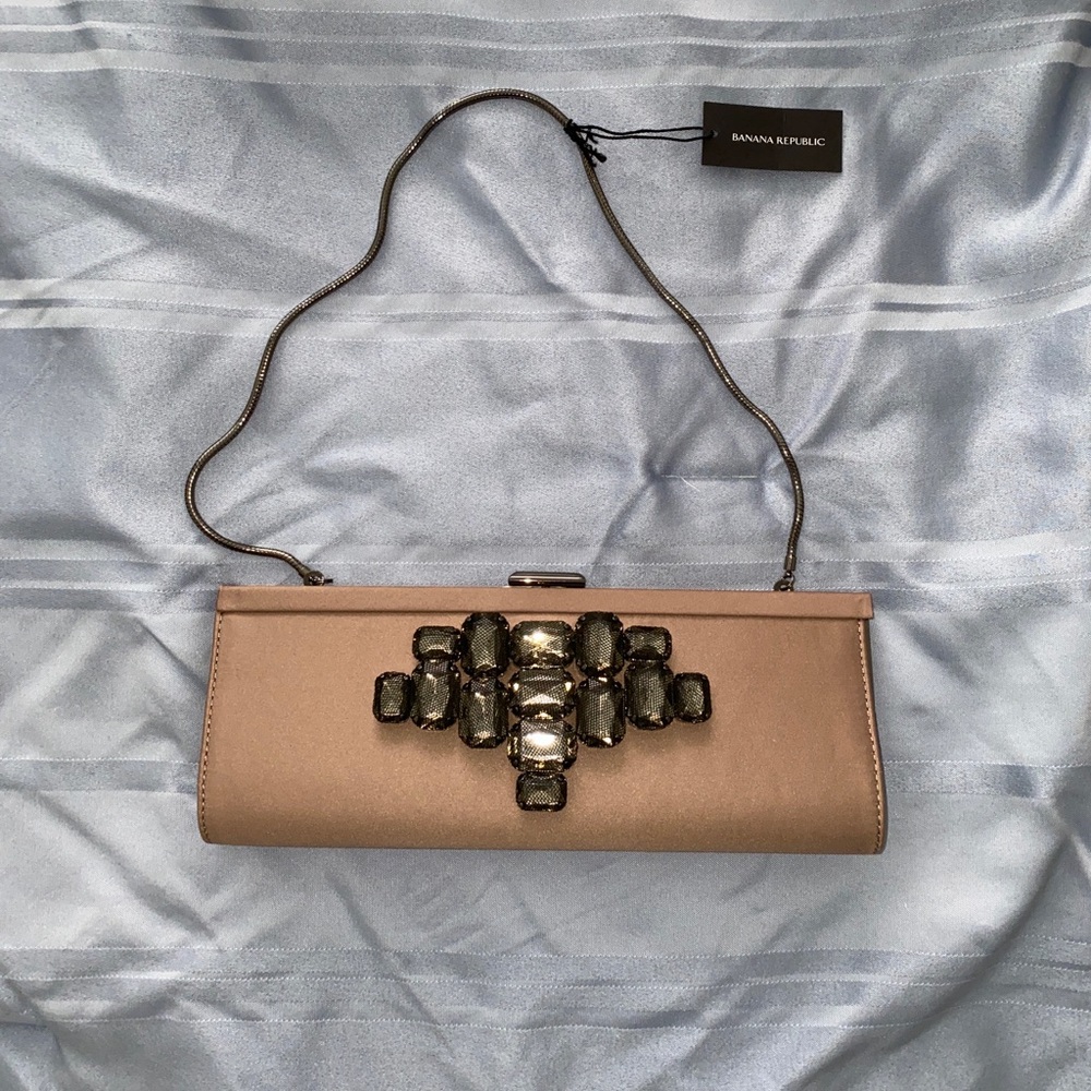 Banana Republic purse/clutch gold/taupe